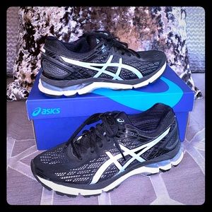 Black ASICS shoes